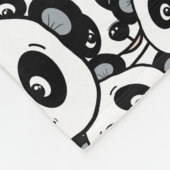 Modern Black and White Cute Panda Bear Pattern Fleecedecke (Ecke)