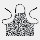Modern Black and White Cute Panda Bear Pattern Schürze (Vorderseite)