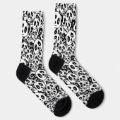Modern Black and White Cute Panda Bear Pattern Socken (Rechts)