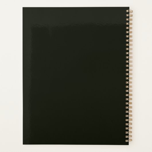 Modern Black and White Daisy Pattern Name 2026 Planer (Rückseite)