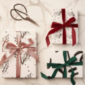 Modern Black and white doodle style art Geschenkpapier Set