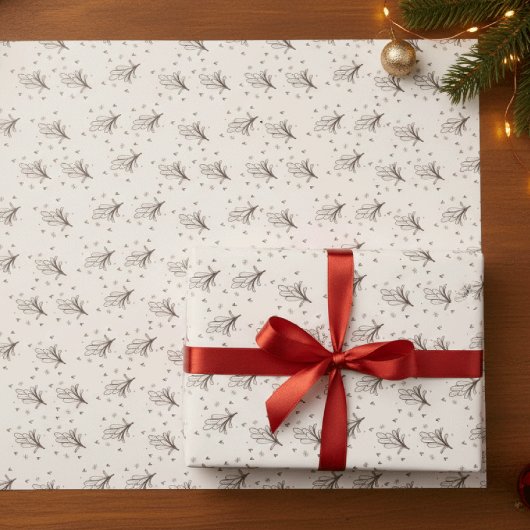 Modern Black and white doodle style art Geschenkpapier Set