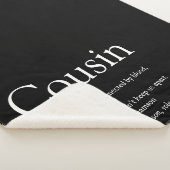Modern Black and White Fun Cool Cousin Quote Sherpadecke (3/4)