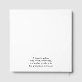 Modern Black and White Graduation Party Gästebuch (Rückseite)