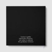 Modern Black and White Graduation Party Gästebuch (Rückseite)