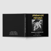 Modern Black and White Graduation Party Gästebuch (Voll)