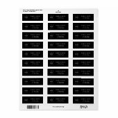 Modern Black and White Graduation Return Address (Vorne)