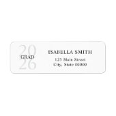 Modern Black and White Graduation Return Address (Vorne)