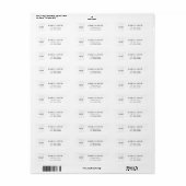 Modern Black and White Graduation Return Address (Vorne)