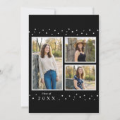 Modern Black and White Handwriting Graduation Ankündigung (Rückseite)