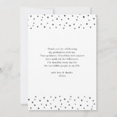 Modern Black and White Handwriting Graduation Dankeskarte (Rückseite)