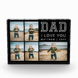Modern Black and White Keepsake I Love You Dad Fotoblock