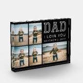 Modern Black and White Keepsake I Love You Dad Fotoblock (Links)