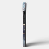 modern black and white marble monogram Case-Mate iPhone hülle (Rückseite / Links)