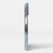 modern black and white marble monogram iPhone hülle (Rechte Seite)