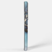 modern black and white marble monogram samsung galaxy hülle (Rechte Seite)