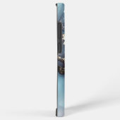 modern black and white marble monogram samsung galaxy hülle (Rechte Seite)