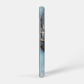 modern black and white marble monogram samsung galaxy hülle (Rechte Seite)