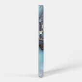 modern black and white marble monogram samsung galaxy hülle (Rechte Seite)