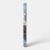 modern black and white marble monogram samsung galaxy hülle (Linke Seite)