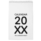 Modern Black and White Minimalist 2026 Kalender (Titelbild)
