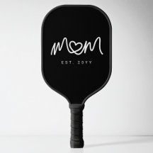 Modern Black and White Mother Mom Established Est