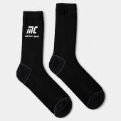 Modern Black and White Personalized Monogram Socken (Rechts)