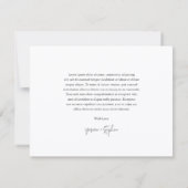 Modern Black and White Photo Chic Wedding Dankeskarte (Rückseite)