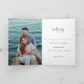 Modern Black and White Photo Chic Wedding Einladung (Innenseite)