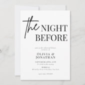 Modern Black and White Photo Rehearsal Dinner Einladung (Vorderseite)