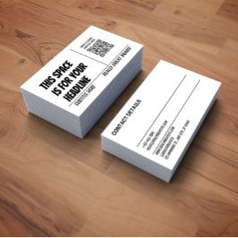 Modern Black and White QR Code Business Card Visitenkarte