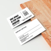 Modern Black and White QR Code Business Card Visitenkarte