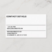 Modern Black and White QR Code Business Card Visitenkarte (Rückseite)