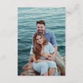 Modern Black and White QR Code Chic Wedding Begleitkarte (Rückseite)