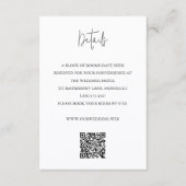 Modern Black and White QR Code Chic Wedding Begleitkarte (Vorderseite)