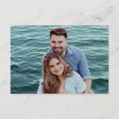 Modern Black and White QR Code Chic Wedding RSVP Karte (Rückseite)