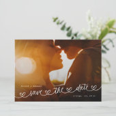 Modern Black and White QR Code Photo Save The Date (Stehend Vorderseite)