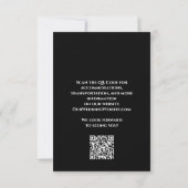 Modern Black and White QR Code Wedding RSVP (Rückseite)