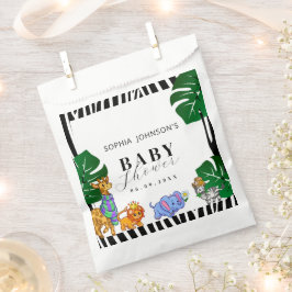 Modern Black and White Stripe Safari  Baby Shower  Geschenktütchen