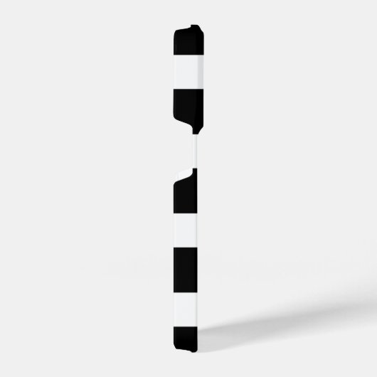 Modern Black and White Striped iPhone Hülle (Rechte Seite)