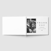 Modern Black and White Typography Photo Wedding Gästebuch (Voll)