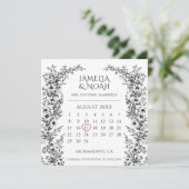 Modern Black and White Wedding Save The Date   (Stehend Vorderseite)