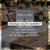 Modern Black and White Wedding Table Number Cards Einladung