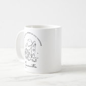 Modern Black and White Western Disco Cowgirl Bff Kaffeetasse (Vorderseite Links)