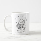 Modern Black and White Western Disco Cowgirl Bff Kaffeetasse (Links)
