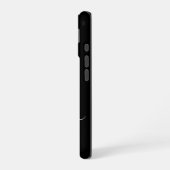 Modern Black Aquamarin Script Monogram iPhone 16 Hülle (Linke Seite)