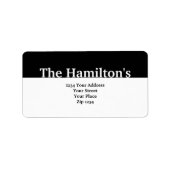 Modern Black Banner Adressaufkleber (Vorne)