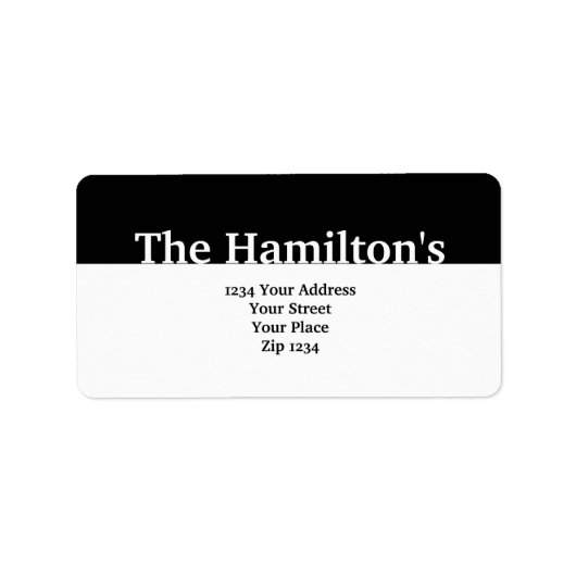 Modern Black Banner Adressaufkleber (Vorne)