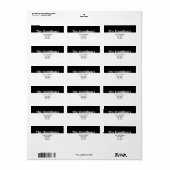 Modern Black Banner Adressaufkleber (Vorne)