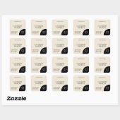 Modern black beige candle label sticker (Blatt)